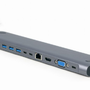 ADAPTADOR MULTIPUERTO GEMBIRD USBC 9EN1 HUB,HDMI,VGA,PD,LECTOR,LAN,AUDIO3,5