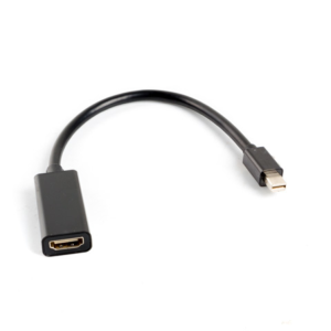ADATADOR LANBERG MINIDISPLAYPORT MACHO/HDMI HEMBRA 20CM NEGRO