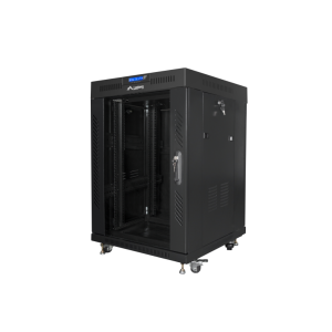 ARMARIO LANBERG RACK 19" 15U 600X600 FLAT PACK NEGRO PUERTA CRISTAL CON LCD
