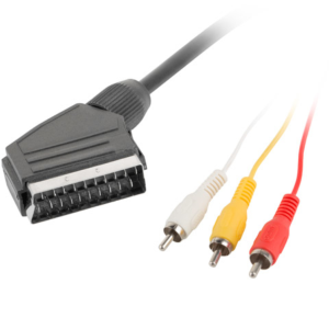 CABLE EUROCONECTOR LANBERG MACHO/3X RCA MACHO 1.8M