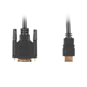 CABLE HDMI LANBERG MACHO/DVI-D 18+1 MACHO SINGLE LINK 0.5M NEGRO