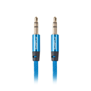 CABLE MINIJACK LANBERG 3.5MM M/M 3 PIN 2M PREMIUM AZUL
