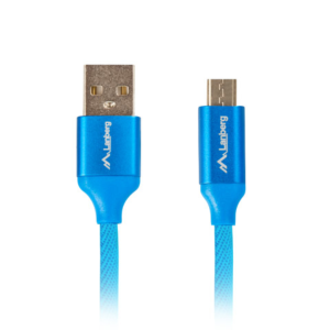 CABLE USB LANBERG 2.0 MACHO/MICRO USB MACHO QUICK CHARGE 3.0 1.8M AZUL