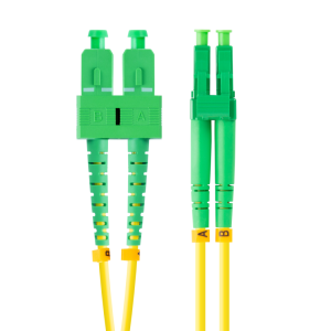 LATIGUILLO FIBRA 2M LANBERG MONO SC/APC-LC/APC DUPLEX G657A1 LSZH AMARILLO