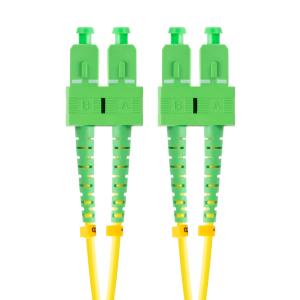 LATIGUILLO FIBRA 2M LANBERG MONO SC/APC-SC/APC DUPLEX G657A1 LSZH AMARILLO