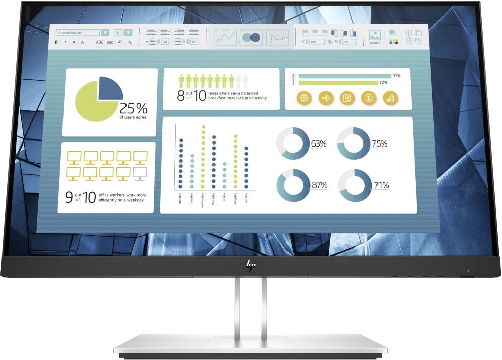 MONITOR HP E22 G4 21,5" IPS FHD 5MS VGA HDMI DP USB EYE EASE REG PIVOTABLE