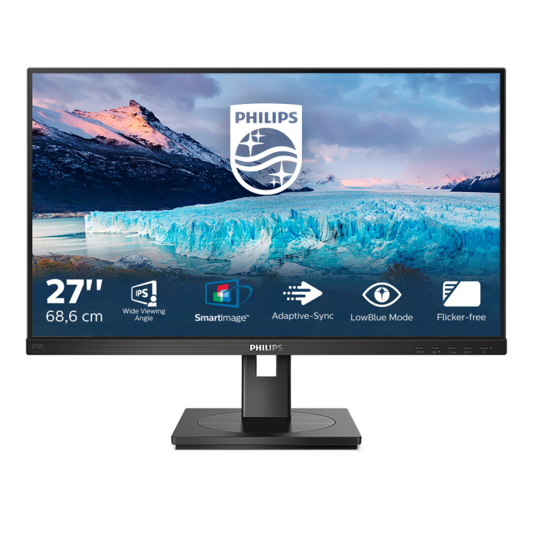 MONITOR PHILIPS 272S1AE 27" IPS FHD 1000:1 VGA DVI HDMI DP