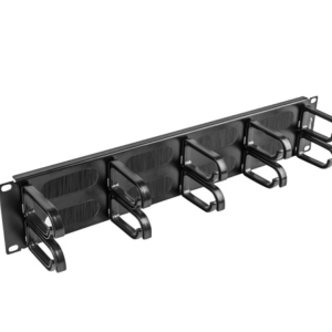 ORGANIZADOR DE CABLES LANBERG 10 ANILLOS 19" 2U TIPO B CON CEPILLO NEGRO