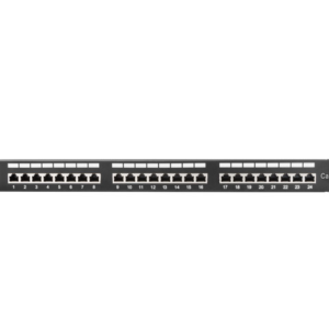 PATCH PANEL LANBERG 24 PUERTOS 1U 19" CAT.6 SFTP NEGRO