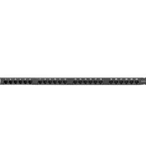 PATCH PANEL LANBERG CAT.6 UTP 24 PUERTOS 0.5U RACK 19 NEGRO