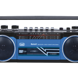 PORTABLE RADIO RECORDER USB SD BLUETOOTH CASSETTE TREVI RR 501 BT BLUE