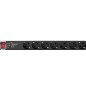 REGLETA LANBERG 1U 16A 7X SCHUKO RACK 19" 2M NEGRO