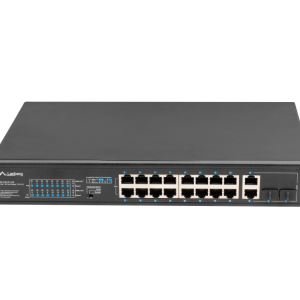SWITCH LANBERG 18 PTOS 100MB 16xPOE+/2x GBIT ETHER 150W RACK 10"/19"
