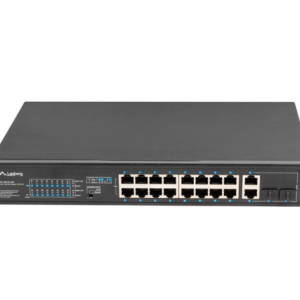 SWITCH LANBERG 18 PTOS 100MB 16xPOE+/2x GBIT ETHER 250W RACK 19"
