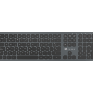 TECLADO WIRELESS NATEC DOLPHIN SLIM SWITCH X-SCISSOR BT5.0 BT3.0 2.4GHz ALUMINIO