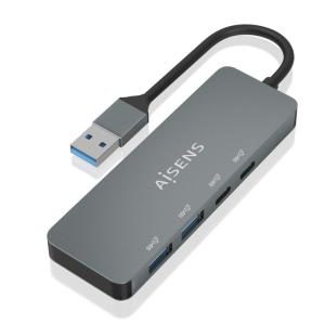 HUB AISENS USB 3.2 GEN2 10G TIPO A/M-2XTIPO C/H-2XUSB-A/H 15CM GRIS