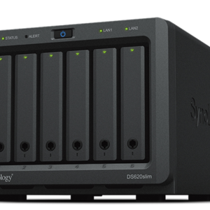 NAS SYNOLOGY DS620SLIM 6BAY 2.5IN 2.0GHZ DC EXT2X GBE 2X USB 3.0