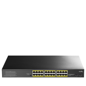 SWITCH CUDY 24-PORT GIGABIT POE+SWITCH WITH 2 SFP PORTS 300W